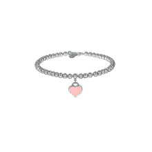 (rosa, 18 cm) Bracciale Tiffany in argento con grazioso ciondolo retrò, coordinato