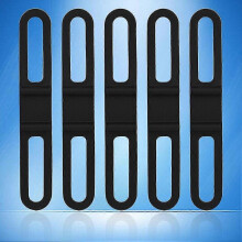 Health Gear 5 pezzi di fasce in silicone per bicicletta, multiuso, per manubrio della bici, supporto