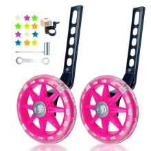 Ruote di allenamento DDJKCZ per bambini, per bicicletta, Flash Mute, grandi, compatibili con ruote singole