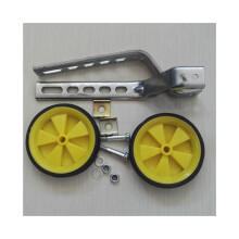 (Giallo) Ruote stabilizzatrici per bicicletta per bambini, set di accessori pratici per ruote in plastica