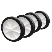Ruote stabilizzatrici da 4 pollici, ruote bianche con foro da 6 mm - confezione da 4