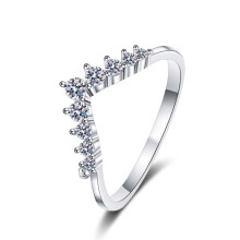 (argento, 10) NUOVO stile di moda S925 Anello con diamanti Little Diamonds, semplice, serie Sen, piccolo,