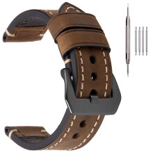 Cinturini per orologi in pelle da 22 mm, cinturini per orologi in vera pelle, cinturino per orologi