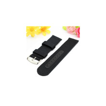 2 pezzi cinturini impermeabili da 24 mm per orologio da uomo Armyanvas, ricambio da polso, NERO