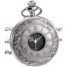 Orologio da tasca classico al quarzo con cinturino a catena romana
