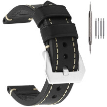 Cinturini per orologi in pelle spessa EACHE per uomo, cinturini per orologi in pelle Crazy Horse/cerata
