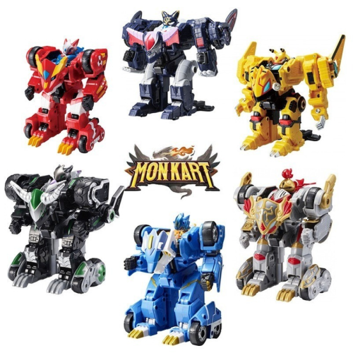 (6)Monkart Robot di trasformazione Moncha Pixie Vasper MEECARDS Bitroid Zero Draka Rarrken Leo Megaroid 1