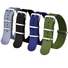 Cinturino Ritche in nylon da 18 mm, compatibile con Seiko 5, per uomo e donna (4 confezioni)