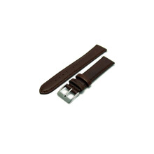 Cinturino per orologio in vera pelle morbida, 18 mm, marrone, fibbia cromata (colore argento)