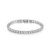 Solido 18K 14K Moissanite Tennisen D VVS1 Round 925Braccialetto per fidanzamento
