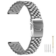 Cinturino per orologio Super 3Dble Quick Release da 20 mm in acciaio inossidabile con doppia chiusura
