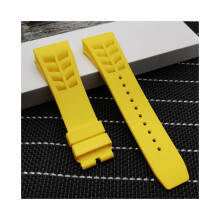 Cinturino per orologio da uomo in gomma naturale impermeabile da 20 mm con fibbia a farfalla e interfaccia