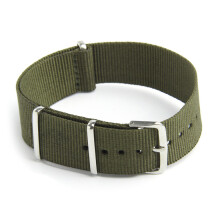 Cinturino per orologio in nylon e tela da uomo Colore: verde Larghezza: 18 mm