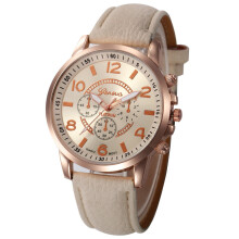 Cinturini larghi in pelle per uomo e donna, orologio da polso analogico al quarzo in similpelle casual
