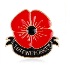 10Pcs-Poppy Brooch Pin Lest We Forget Flower Broach for Remembrance Day, Enamel Poppy Brooche for Women Memorial Day Gifts