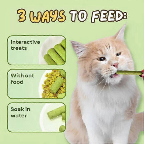 80PCS Cat Grass Teeth Grinding Stick Snacks Cat Teeth Cleaning Sticks Pet 2