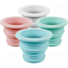 4 Silicone Drain Pipe Seals for Washing Machine, Bathroom, Sewer Hose