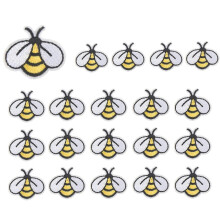 Bestickte Patches mit Bienenmotiv, zum Aufbügeln und Aufnähen, Applikation für selbstgemachte Kleidungsdekoration