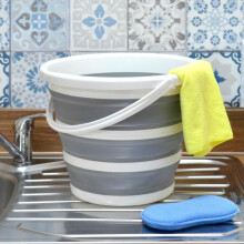 (10L) Collapsible Plastic Bucket With Handle 10L Space Saving Kitchen Camping Caravan