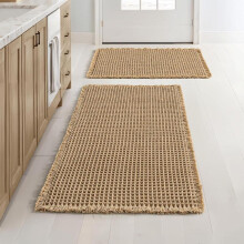 (Brown, 1 Count 36.22inch*24.02inch) Boho Style Bathroom Mat, 1/2 Counts Non-slip Washable Bath Rug, Absorbent Bath Mat for Bathroom Floor Dormitory Kitchen Home Decor Hotel