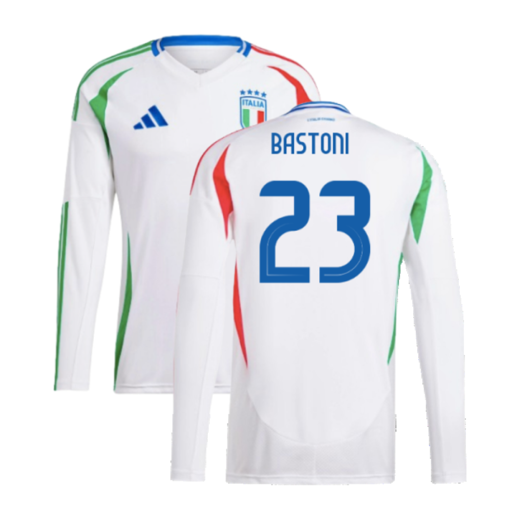 Adidas (M) 2024-2025 Italy Long Sleeve Away Shirt (Bastoni 23)