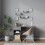 (Grey) Set of 3 U-Shaped Floating Wall-Mounted Shelves 5