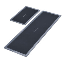 (Grey) Set of 2 Kitchen Floor Mats, Kitchen Mat Set, Water Absorbent and Quick Drying Kitchen Rugs, Non-slip Kitchen Carpets, Super Absorbent Floor Mat
