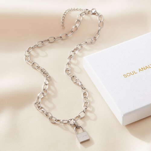 (Default) Paperclip Padlock ‘I am loved' Chain Necklace 2