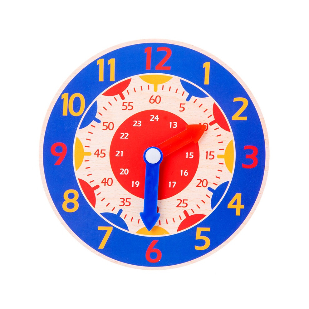 (DarkBlue) Model Clock Wooden Educational Toys Hour Minute Second Cognition Children Kids-image-OPC-PHKWQN7-NEW