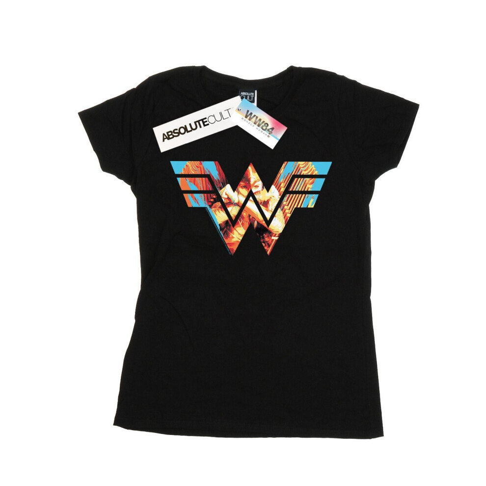 (XXL, Black) DC Comics Womens/Ladies Wonder Woman 84 Symbol Crossed Arms Cotton T-Shirt