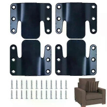 4pcs Stainless Steel Sectional Sofa Connector Interlock Bracket With 24 Screws For Furniture Photo Frame