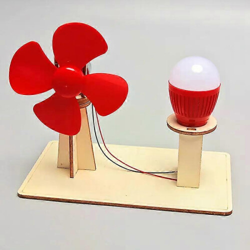 DIY Wind Generator Model Kids Science TOY STEM Technologia Gadget Wooden Physics Kit Educational Learning
