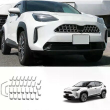 34 stuks chromen front midden grille afdekking autostyling voor Toyota Yaris Cross