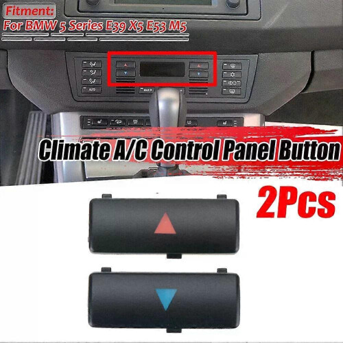 Car Air Conditioning Panel Buttons For BMW E53 E39 M5 Replacement Climate A/C Control Up & Down
