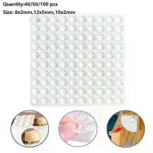 Ronde, doorzichtige, zelfklevende siliconenrubberen bumpers, zachte, transparante, antislip schokdempervoetjes