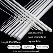 ABS White Round/Square Plastic Rod Stick For Architecture Model Making Model Material DIY Accessories