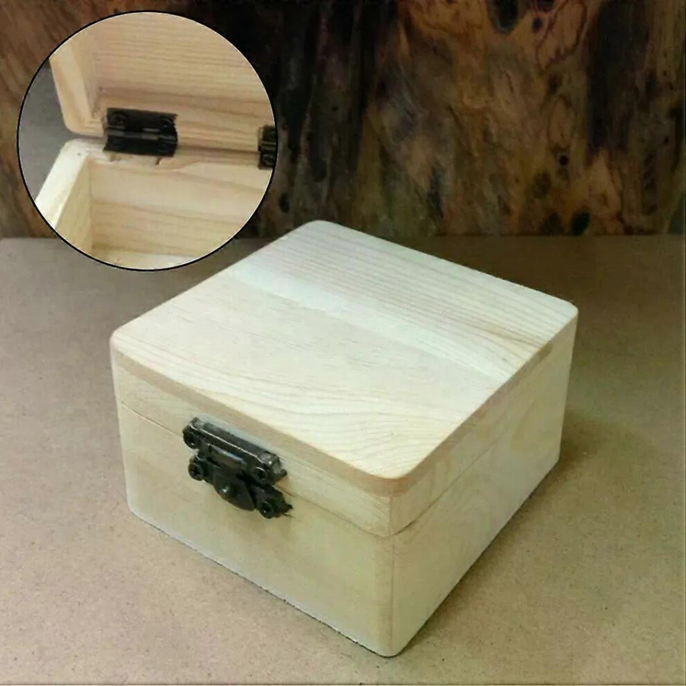 Houten opbergdoos, effen, natuurlijke verpakking, opbergdoos 8*8*45cm voor sieradendoos, snuisterijendoos,