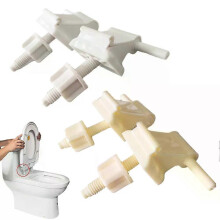 1Set Toilet S-eat Hinge Set Bolts Screw White Toilet Lid Hinge Mounting Fittings 4cm Replacement Parts