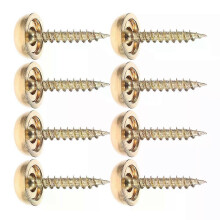 (AsShown)8 Pcs Self-tapping Screws Brass for Wood Decorative Nails Decorate with Caps Cover