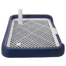 (Blue)Plastic Dog Toilet Thickened Potty Tray Indoor Pets Housebreaking Training Accessory Doggy Piddle