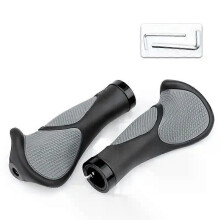 1 Pair Ergonomic Bicycle Grip Lock-on Handlebar Cover TPR Rubber MTB Mountain Cycling Anti-slip Handle