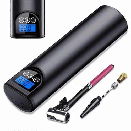 (Black)Black/silver Portable Smart Electric Air Inflator Pump