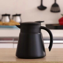 Thermoskan van roestvrij staal/dubbelwandige vacuümgeïsoleerde koffiepot met drukknop bovenaan, voor