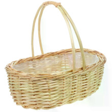 Portable Wicker Flower Basket Large Capacity Wedding Girl Festival Decorative Woven Handheld Fruit