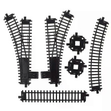 Rail Track Expansion Pack For Railway King Classical Train City Trains Flexible Tracks Straight Curved