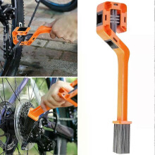 Fietskettingreinigingsborstel Dubbele kop Fietskettingringreiniger Multifunctioneel draagbaar voor motorfietsen