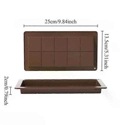 1PC Home Silicone Chocolate Rectangle Chocolate Ice Cube Jelly Easy Release Molds Baking Molds