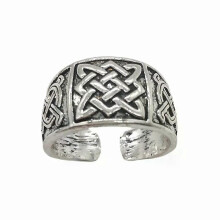 (AntiqueBronze)Slavic Star Of Russia Ring Svarog Symbol Vintage Adjustable Womens Mens Signet Rings