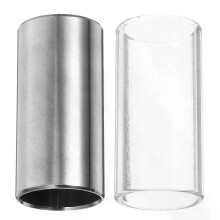 2 Pcs Electric Guitar Stainless Steel Guitars Transparent Slide Sliders Bass Medium Bottleneck