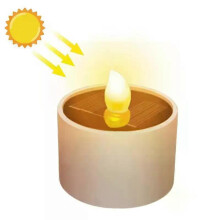 Solar Power Flameless LED Tea Light Plastic Candle Light Power LED Flameless Electronic Tea Lights Lamp
